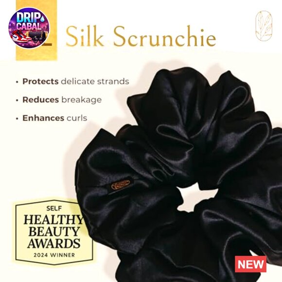 Oversized Mulberry Silk Scrunchies No-Damage Hair Ties Curly Hair Accessories main image 6
